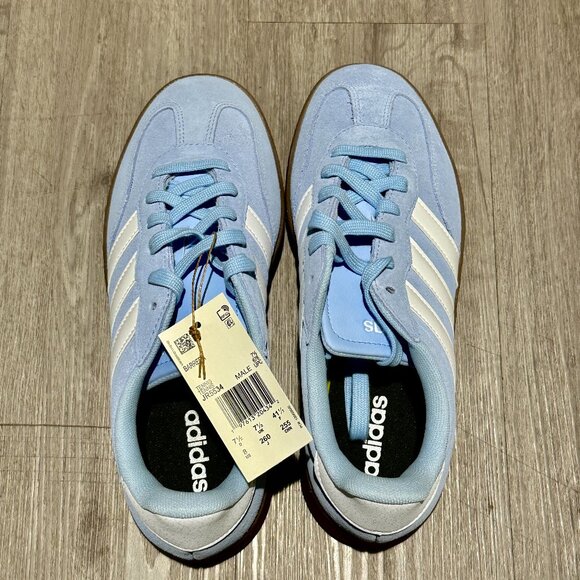 NEW Adidas Barreda Sneakers – Men’s 8M – Bright Blue / White / Gum Sole - Picture 1 of 4